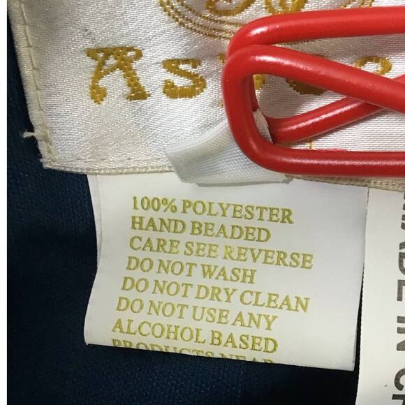 ASPEED SZ S teal silver backless hand beaded cutout mermaid maxi gown NWT B164 - Picture 11 of 12